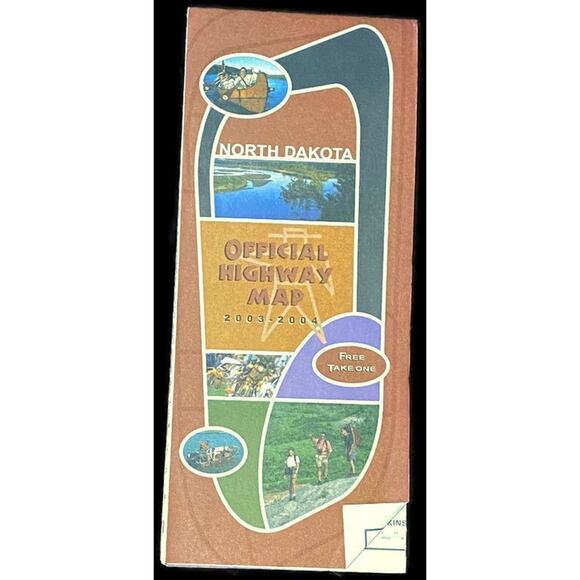 2003 North Dakota State Map Vintage Official Ephemera Auto Street Highway Road - Picture 1 of 4